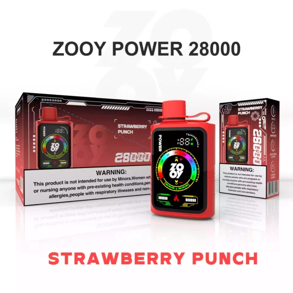 Premium ZOOY POWER 28000 Puffs Disposable Vape with Smart Display and Adjustable Touch Screen for Wholesale Bulk Orders 1