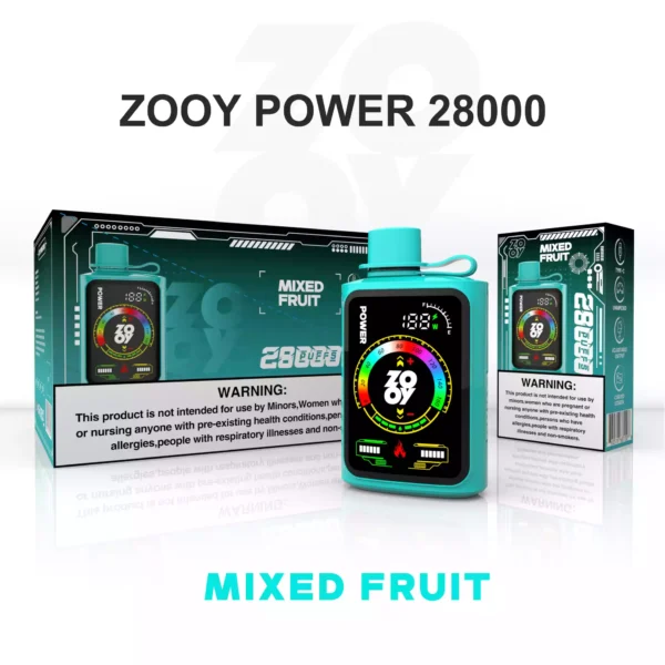 Premium ZOOY POWER 28000 Puffs Disposable Vape with Smart Display and Adjustable Touch Screen for Wholesale Bulk Orders 8