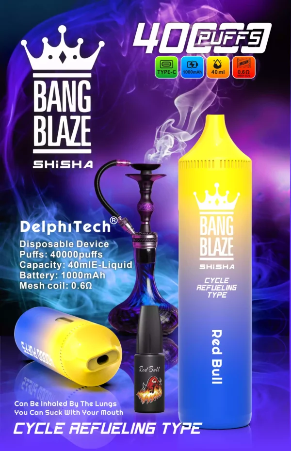 Reliable BANG BLAZE BK40 Disposable Vape with 40ml E-Liquid and Type-C Charging for Wholesale Disposable Vapes Direct from the Source Factory (5)