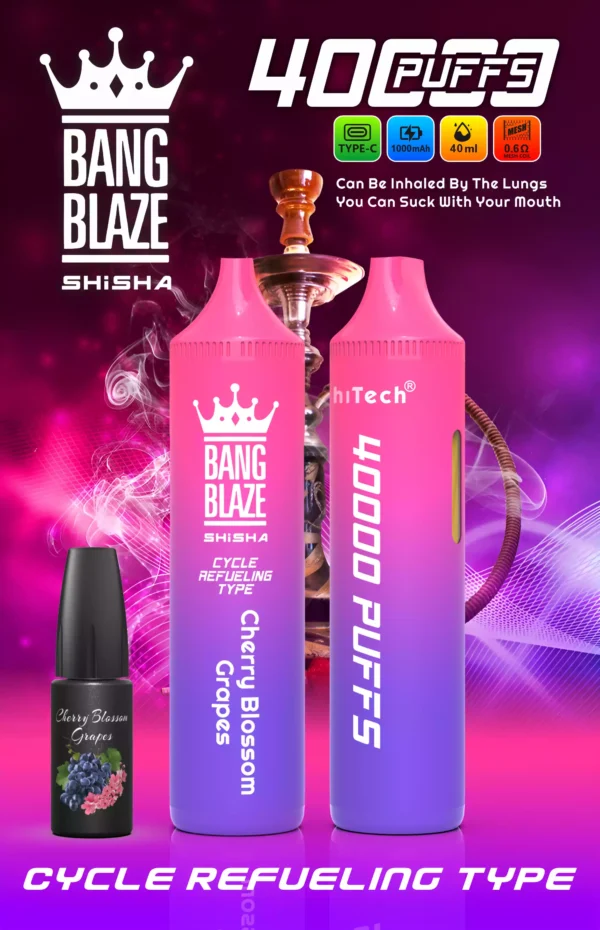 Reliable BANG BLAZE BK40 Disposable Vape with 40ml E-Liquid and Type-C Charging for Wholesale Disposable Vapes Direct from the Source Factory (9)