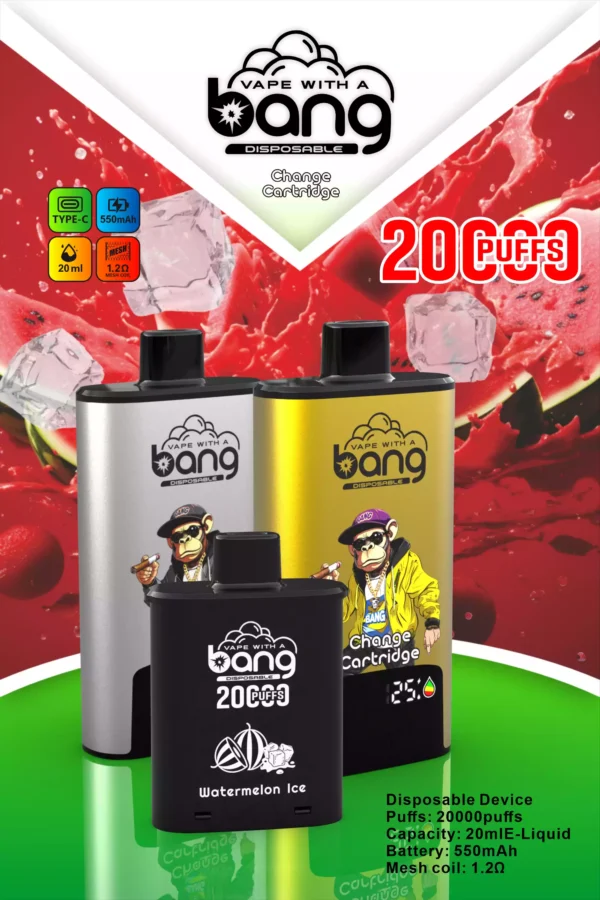 BANG B20HD 20000 Puff Rechargeable Vape Type C Mesh Coil 550mAh Battery Power 17 scaled