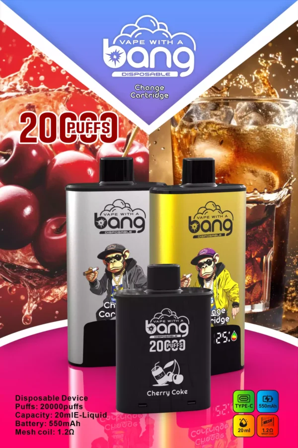 BANG B20HD 20000 Puff Rechargeable Vape Type C Mesh Coil 550mAh Battery Power 18 scaled