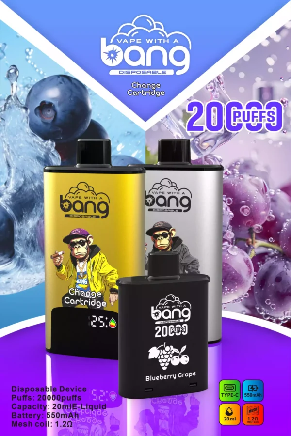 BANG B20HD 20000 Puff Rechargeable Vape Type C Mesh Coil 550mAh Battery Power 21 scaled